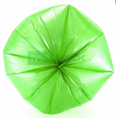 Мешки для мусора 120 литров, 14 мкм, ПНД, 10 шт. зеленые, 70х110 см, EXTRA - Вид 3